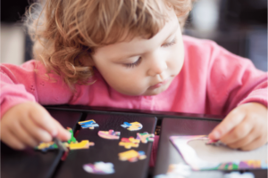 child playing games indoors