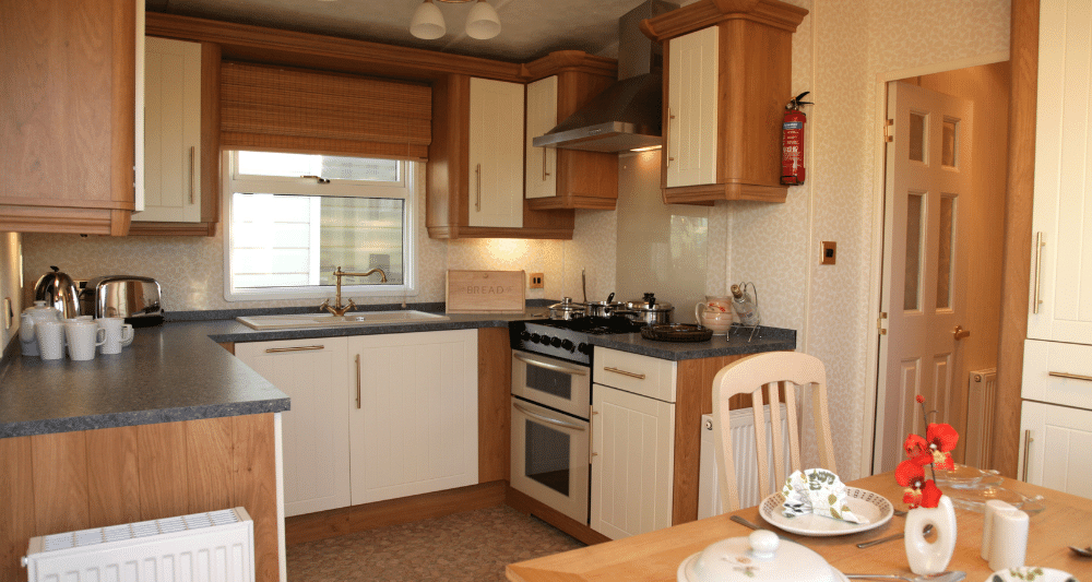 Static caravan kitchen