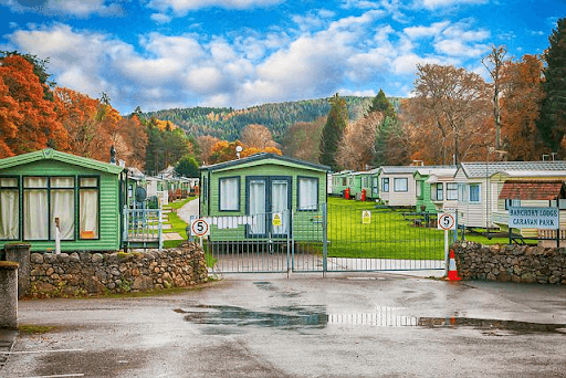 Static Caravans in a leisure park