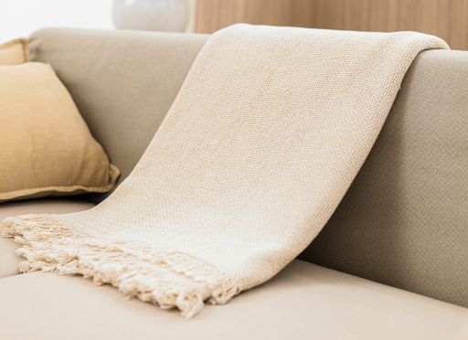 blanket on a sofa