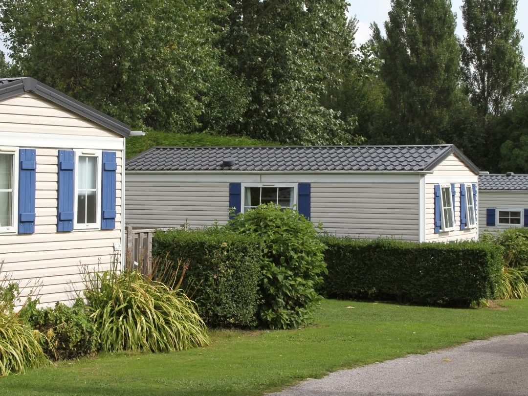 lodges at a caravan site