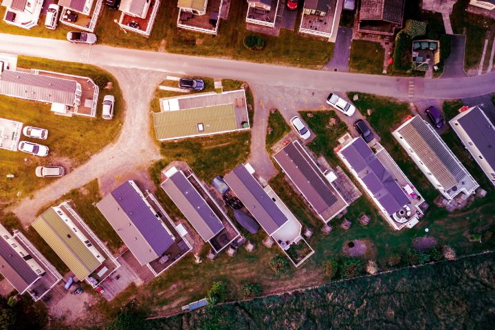caravan site top view