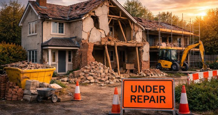 damaged property under repair