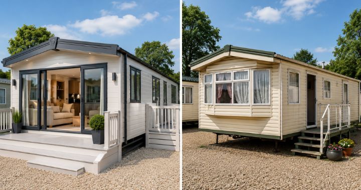 modern new vs used static caravan comparison image